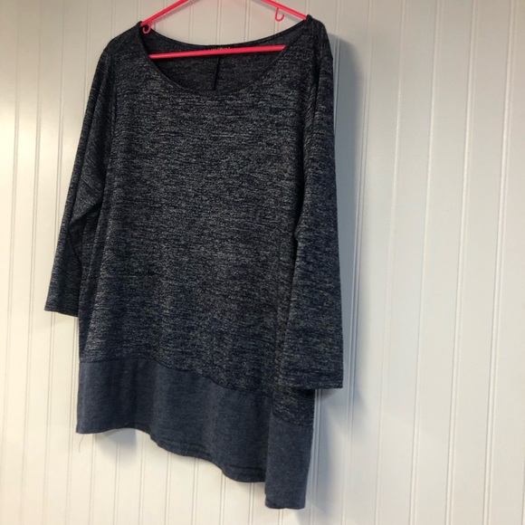 Lane Bryant Navy Blue Lightweight Knit 3/4 Sleeve Top Pullover 16/18 READ - Picture 2 of 4